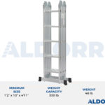 4x5 ALDORR Home - Multi Purpose Ladder with platform - 18'8"