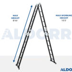 4×6 ALDORR Professional – Multi Purpose Ladder WITHOUT platform – 20'5"