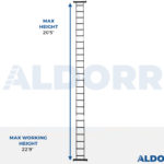 4×6 ALDORR Professional – Multi Purpose Ladder WITHOUT platform – 20'5"