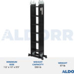 4×6 ALDORR Professional – Multi Purpose Ladder WITHOUT platform – 20'5"