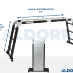 4×3 ALDORR Professional – Multi Purpose Ladder with platform – 11'6"