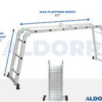 4x3 ALDORR Home - Multi Purpose Ladder with platform - 11'6"