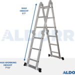 4x3 ALDORR Home - Multi Purpose Ladder with platform - 11'6"