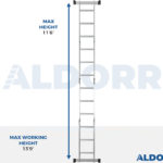 4x3 ALDORR Home - Multi Purpose Ladder with platform - 11'6"