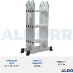 4x3 ALDORR Home - Multi Purpose Ladder with platform - 11'6"