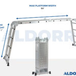 4x4 ALDORR Home - Multi Purpose Ladder with platform - 15'1"