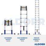 Telescopic ladder 10.5 ft - ALDORR Home