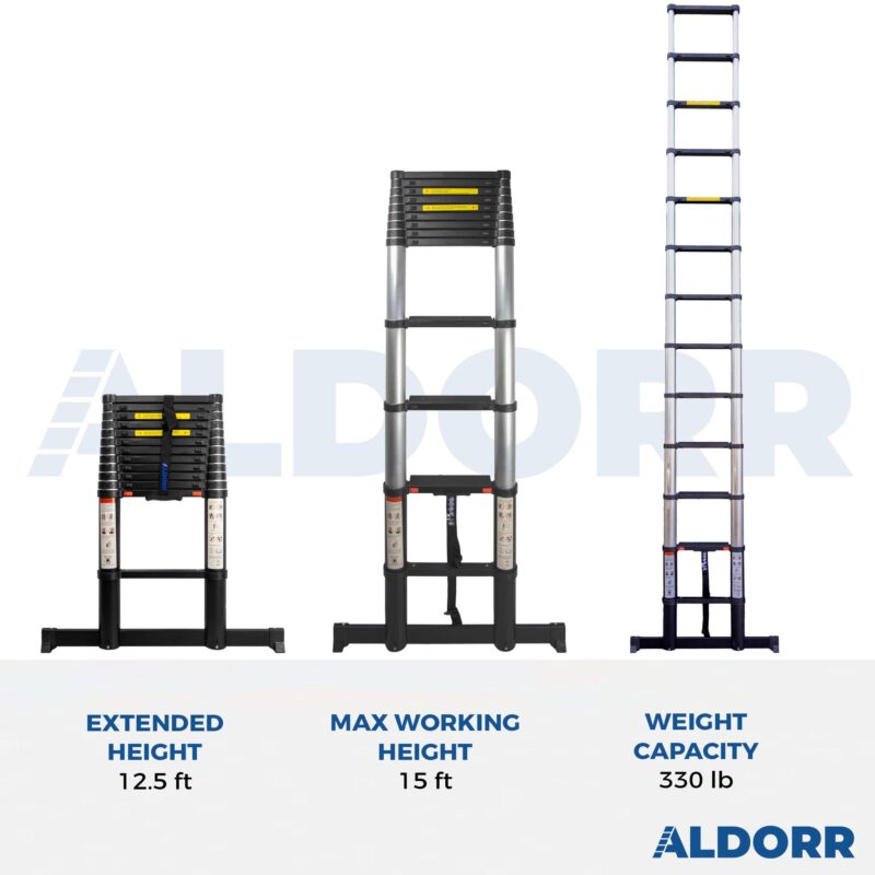 Telescopic ladder 12.5 ft – ALDORR Professional - Aldorr